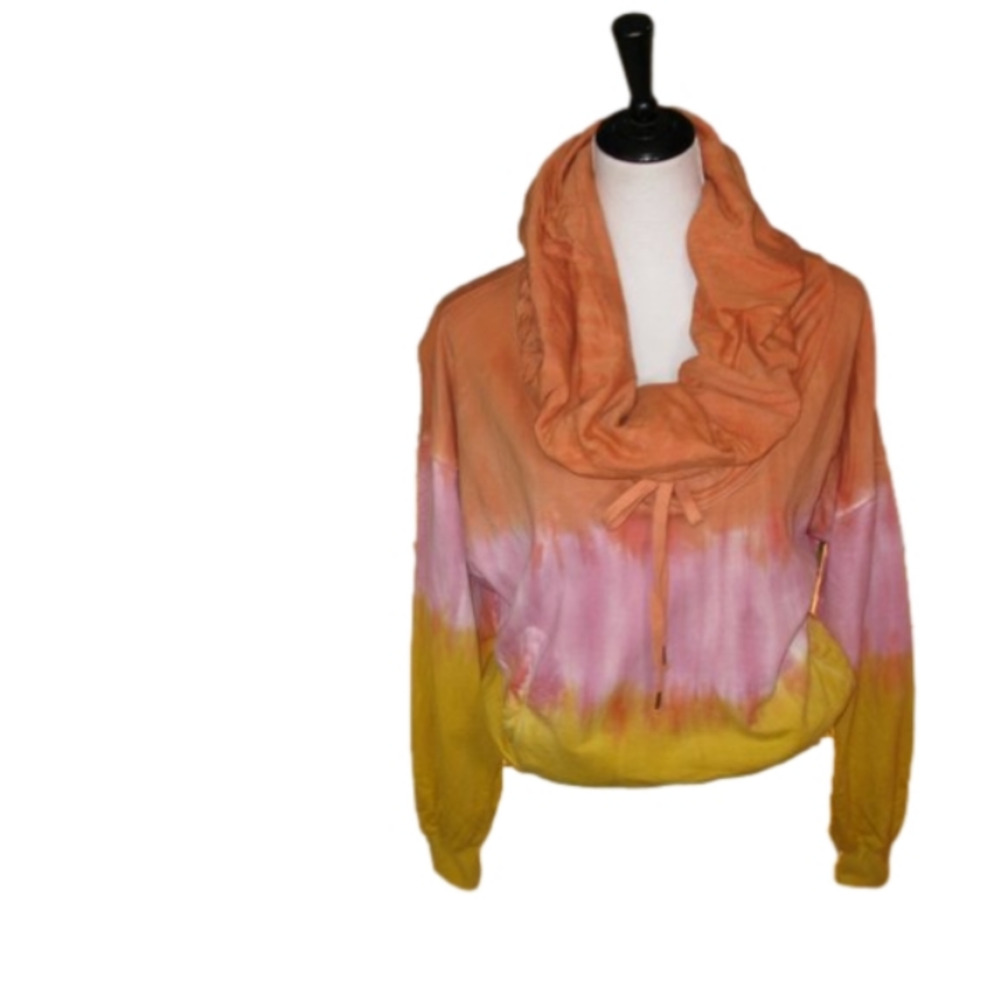 NWOT Young Fabulous & Broke Tri-Color Slouch Neck Sweatshirt Size Small